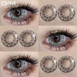 KSSEYE 2pcs Myopic Contact Lenses Color Contact Lenses Contact Lenses With Diopter Natural Grey Black Brown Lens High Quality