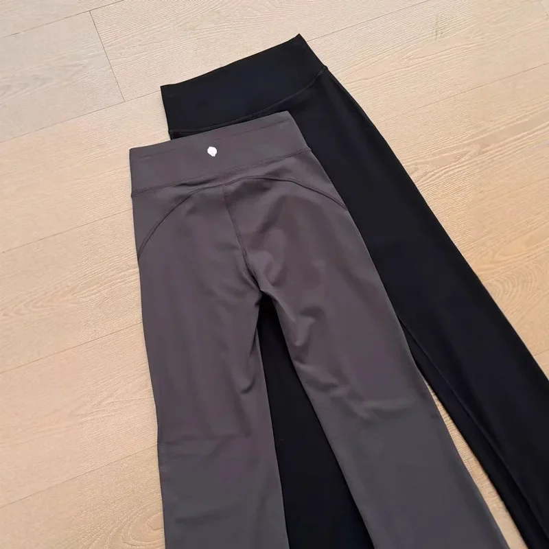 سراويل اليوغا النسائية غير الرسمية من Lulu ملابس خارجية واسعة لركوب الدراجات في الهواء الطلق والتحكم في البطن سراويل Sharkskin للتخسيس لربيع الخريف