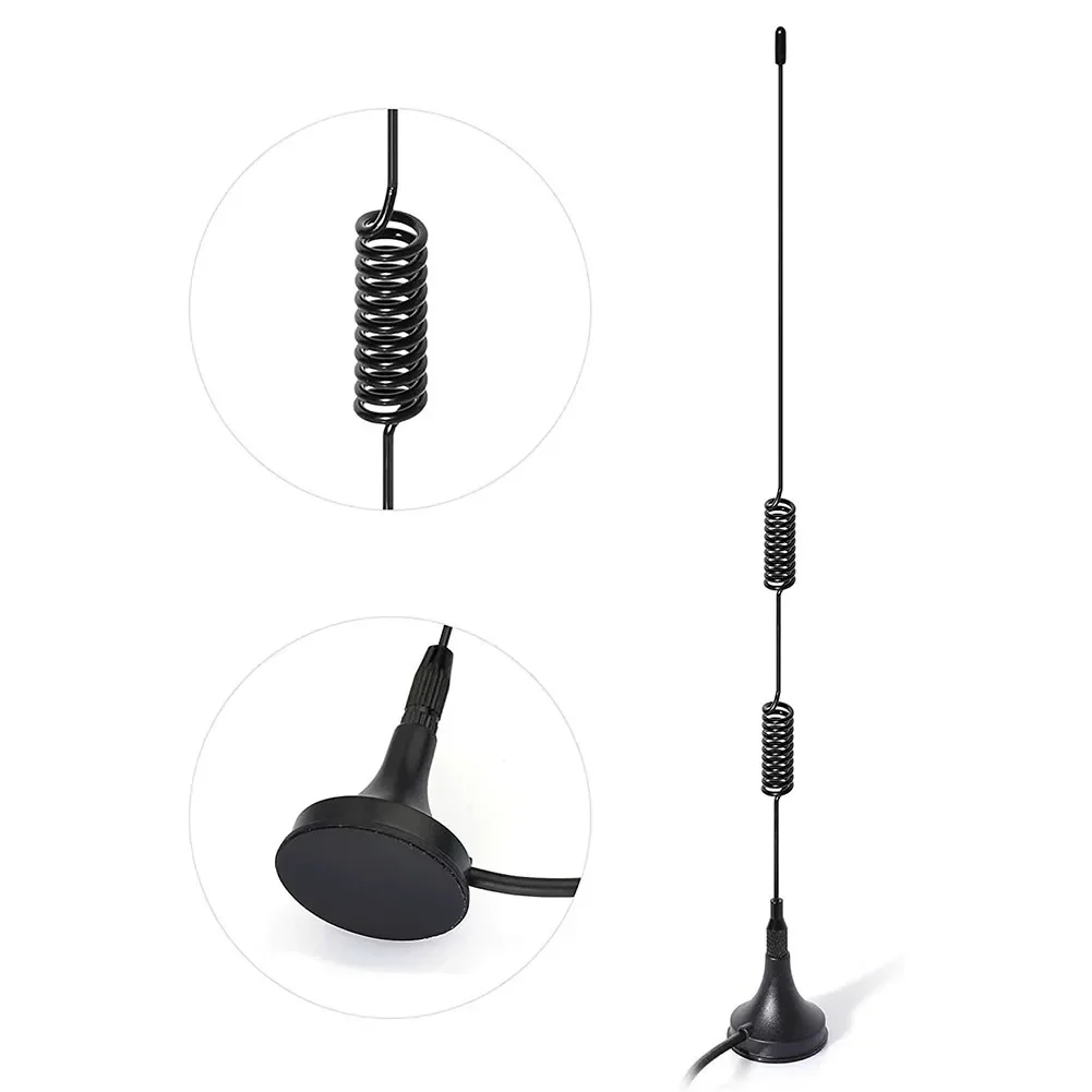 Dualband VHF UHF Amateurfunkantenne 136-174 400-470MHz mit Magnetfuß und SMA-Buchse für Amateurfahrzeug-Mobilstationen