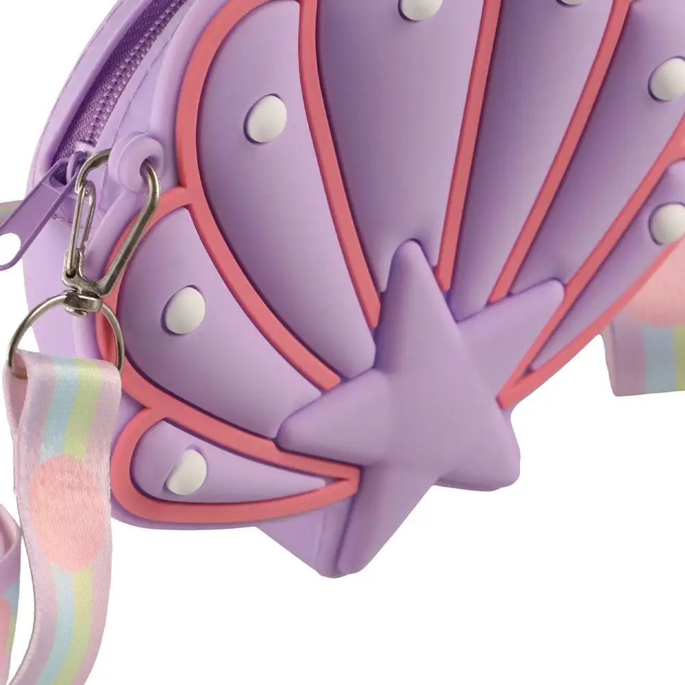 Водонепроницаемые силиконовые сумки-ракушки, мягкий регулируемый ремешок, кошелек для монет, легкий вместительный чехол через плечо из ракушки