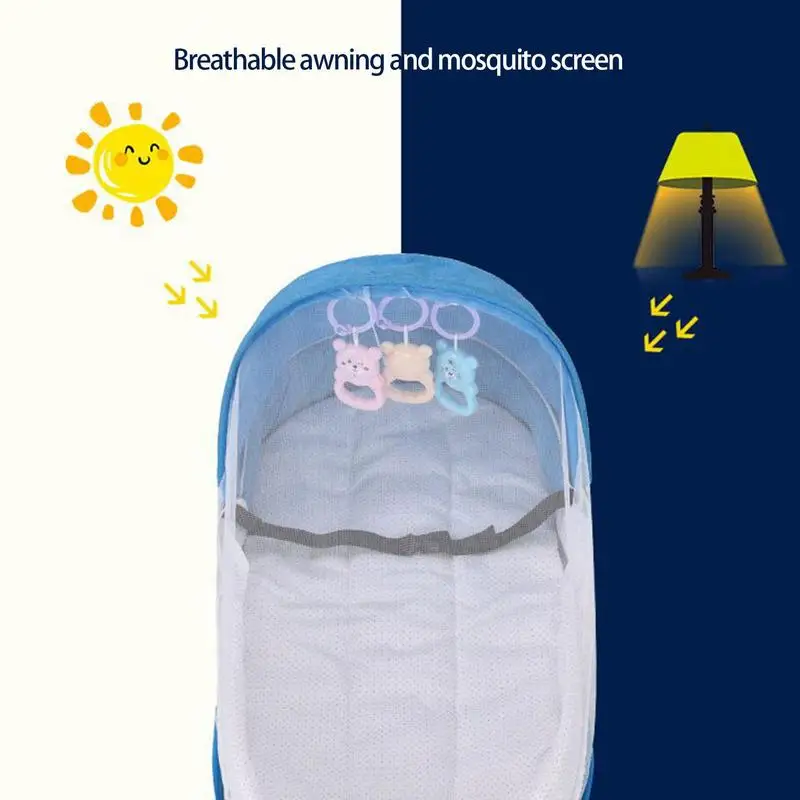 Nido de bebé de viaje portátil, cuna multifunción con mosquitera, plegable, cuna de viaje