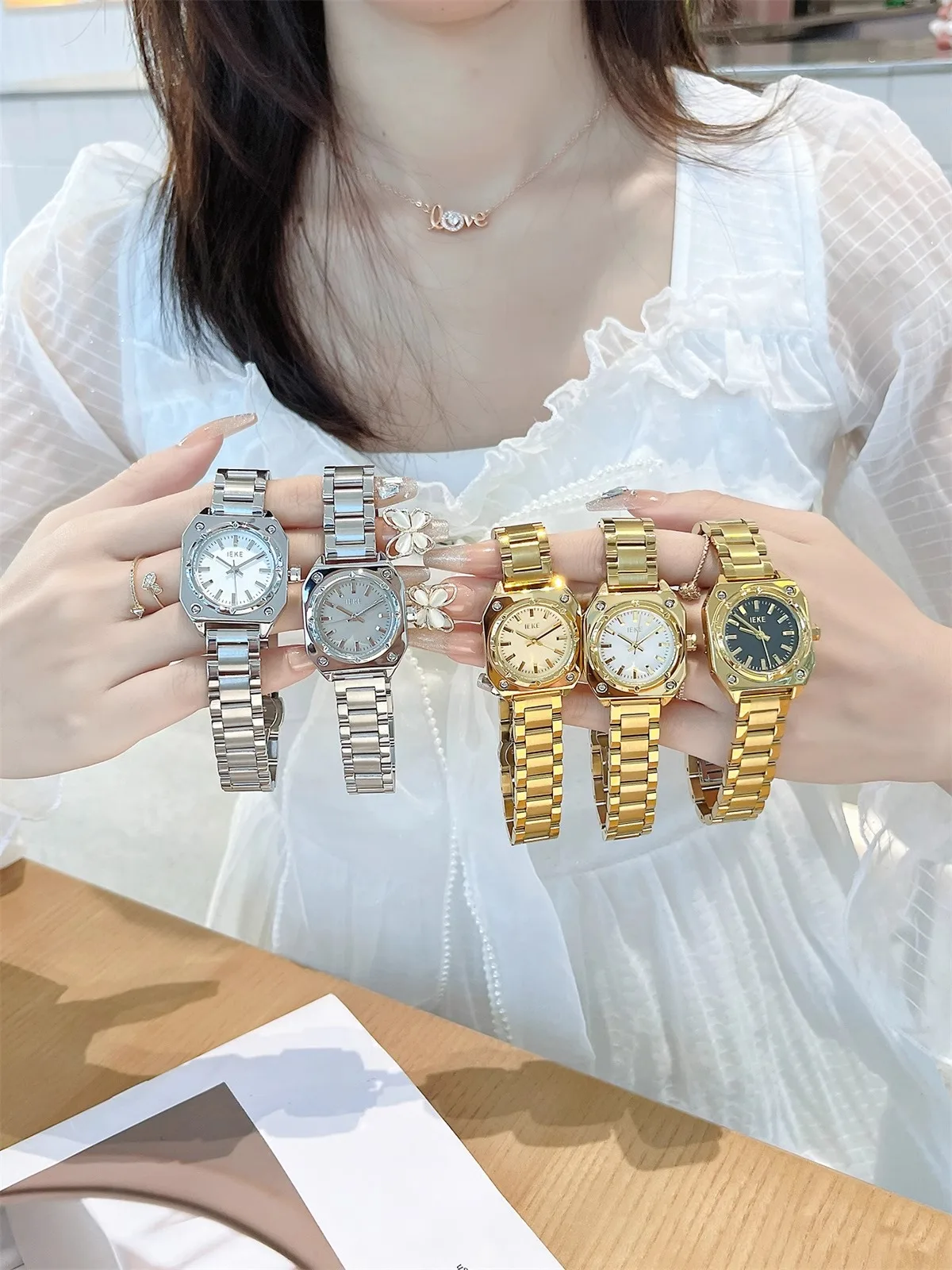 ساعة نسائية على الطراز القديم بسيطة، عصرية، فاخرة خفيفة، ساعة كوارتز مربعة متعددة الاستخدامات، ساعة يد نسائية أنيقة. #5