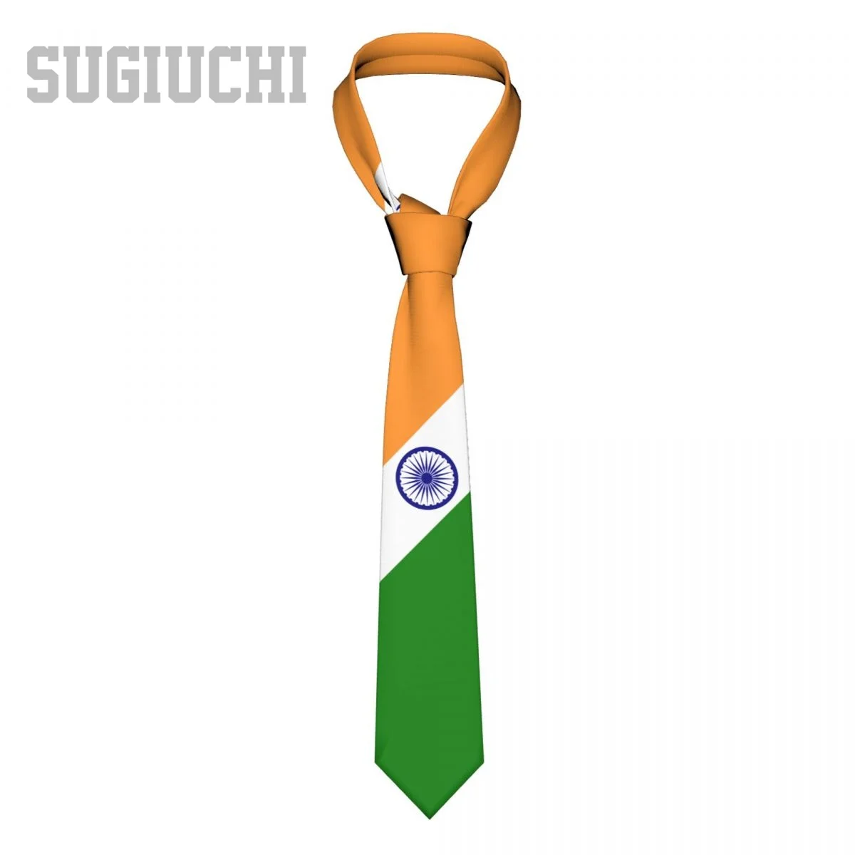 

India Flag Emblem Men Women Neck Ties Casual Plaid Tie Suits Slim Wedding Party Business Necktie Gravatas