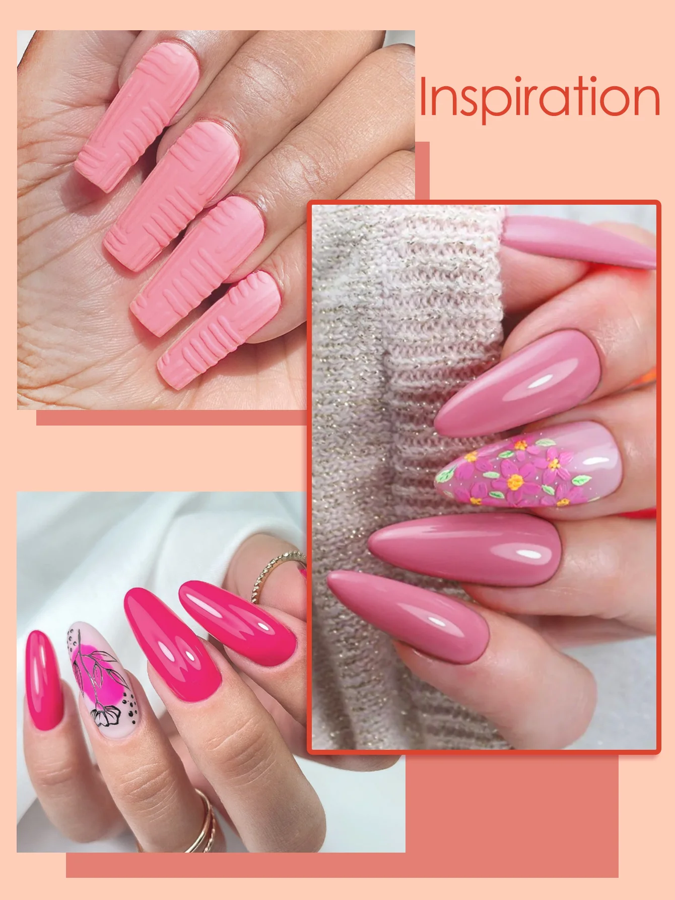 6 قطعة الأحمر الوردي المرجان عيد الميلاد تراجع مسحوق مجموعة سريع الهواء الجاف غمس مسحوق لا UV/LED مصباح لصالون مانيكير مسمار الفن #4