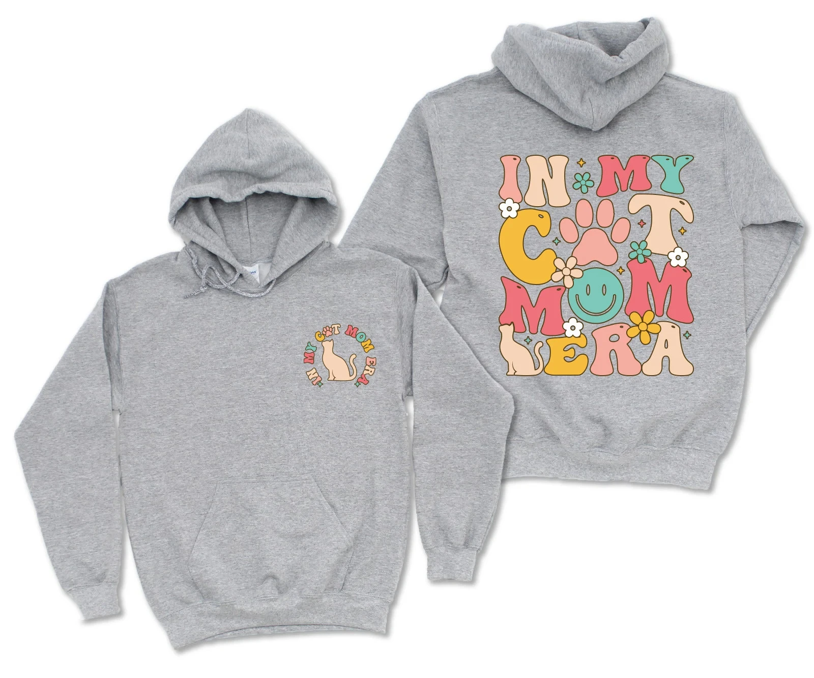 In My Cat Mom Era Hoodie Men's and Women's Long Sleeve Sweatshirt Pullover Y2k Tops Fashion Autumn and Winter Clothing Hoodies