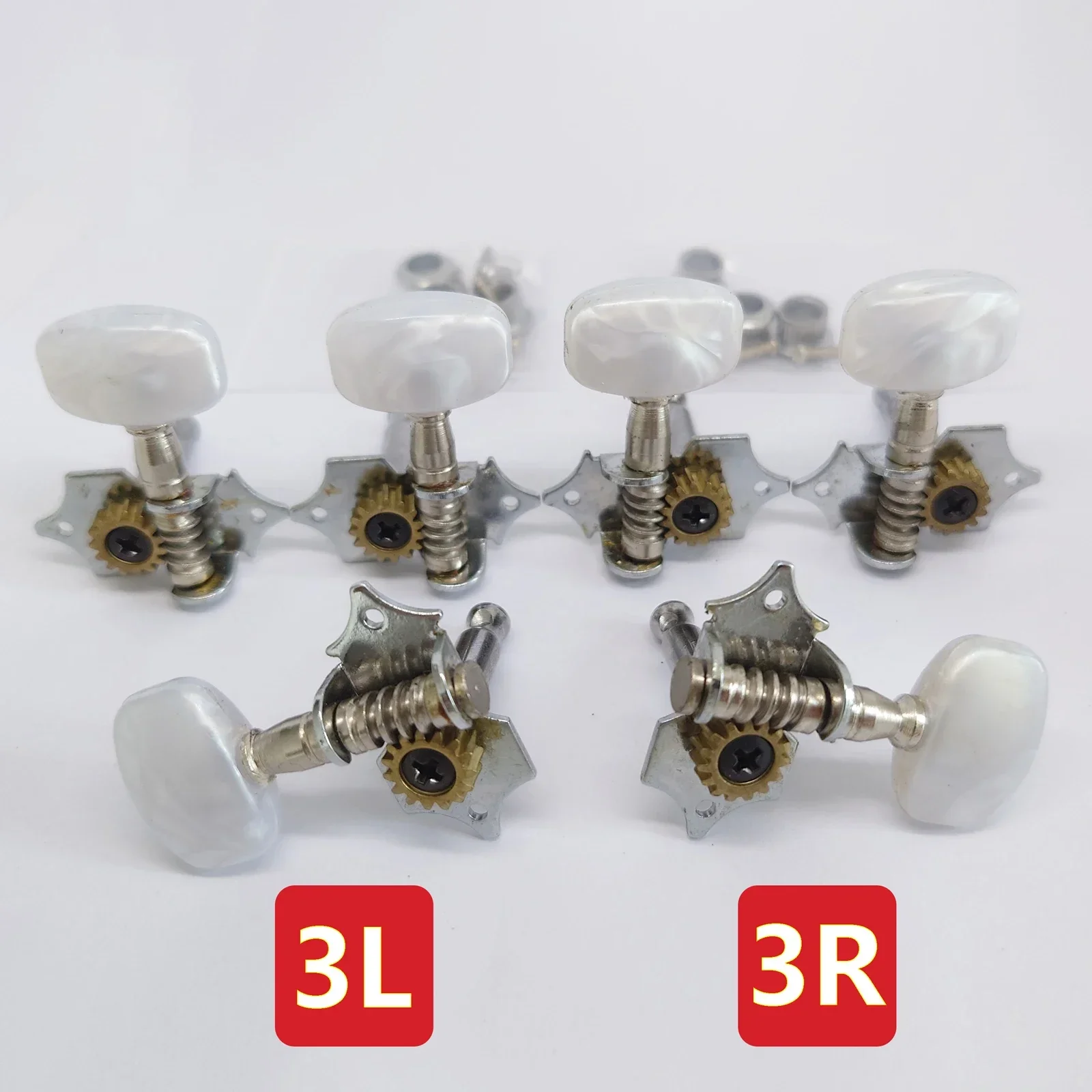 Open Gear Bass Machine Heads Tuners Tuning Pegs 3L3R 2L3R 3L2R for P Bass J Bass guitars Replacement parts Chrome HCT500