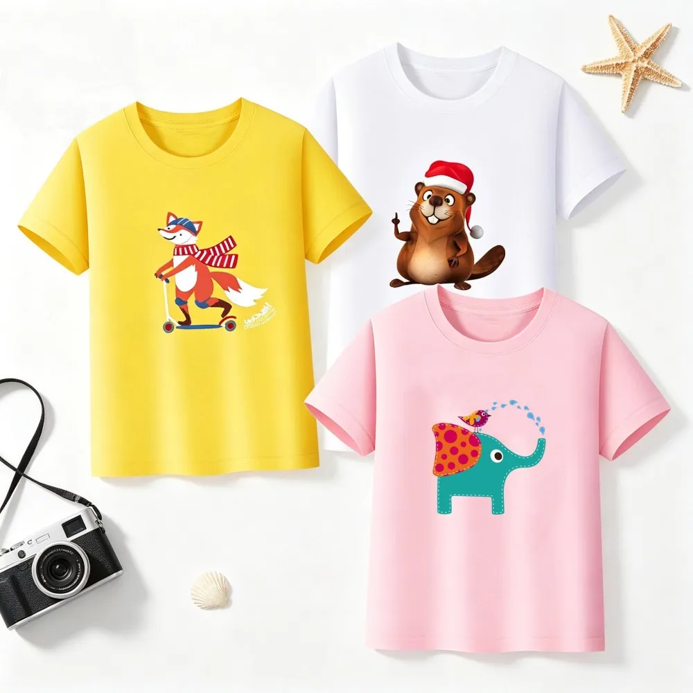 100%Cotton Pink Girl T Shirts Teenagers Toddler Boy Tee Clothes Yellow White Kids T Shirt 1 2 3 4 5 6 7 8 9 10 11 12 13 14 Years