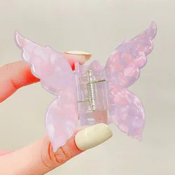 Acetate Butterfly Hair Claw Clip Marble Pattern Hair Clip Women Gradient Hair Crab Back Of Head Hair Shark Clip Hair Accessories