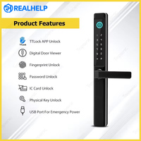 TTlock Control Fingerprint Smart Door Lock Double Two Side Waterproof Outdoor SUS Material for Slim Aluminum Swing Sliding Lock