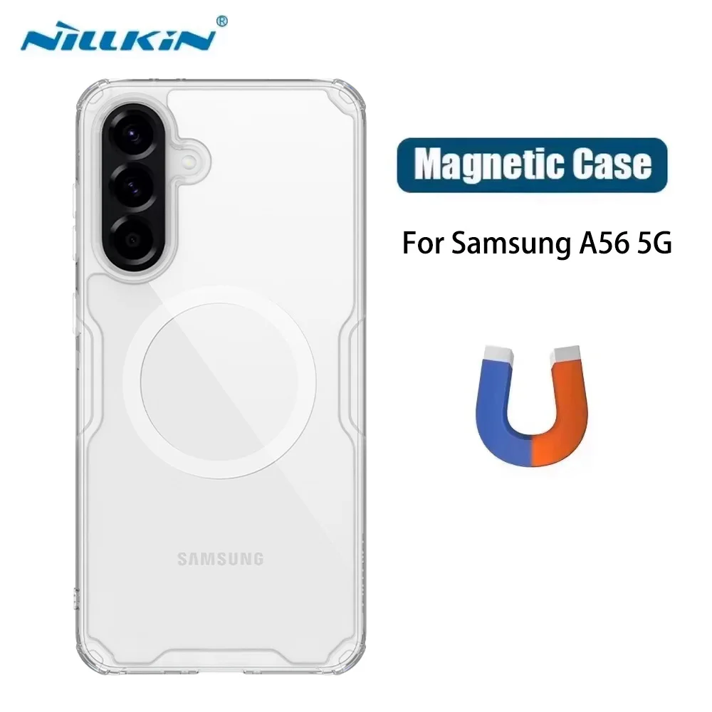 For Samsung A56 Magnetic Case Nillkin Nature Pro Clear TPU MagSafe Cover For Samsung Galaxy A56 5G