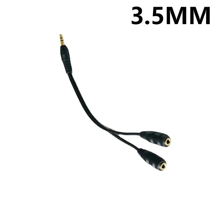 المزدوج أنثى كابل الصوت Y الفاصل كابل 3.5 مللي متر 1 ذكر إلى 2 لسماعة سماعة سماعة MP3 MP4 ستيريو محول القابس جاك