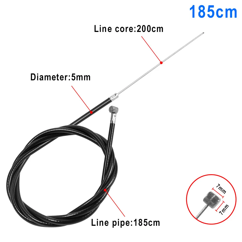 Universal Von 50cm bis 200cm Brems Kabel Vorne Hinten Trommel Bremse Linie Hinten Draht Ziehen Draht für Elektrische roller Zubehör