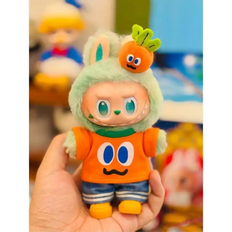 ل Labub 17 سنتيمتر "الجزر" ملابس الطفل الجيل الثاني والثالث دمى علكة الحلوى تخلق اكسسوارات مفاجئة للملابس