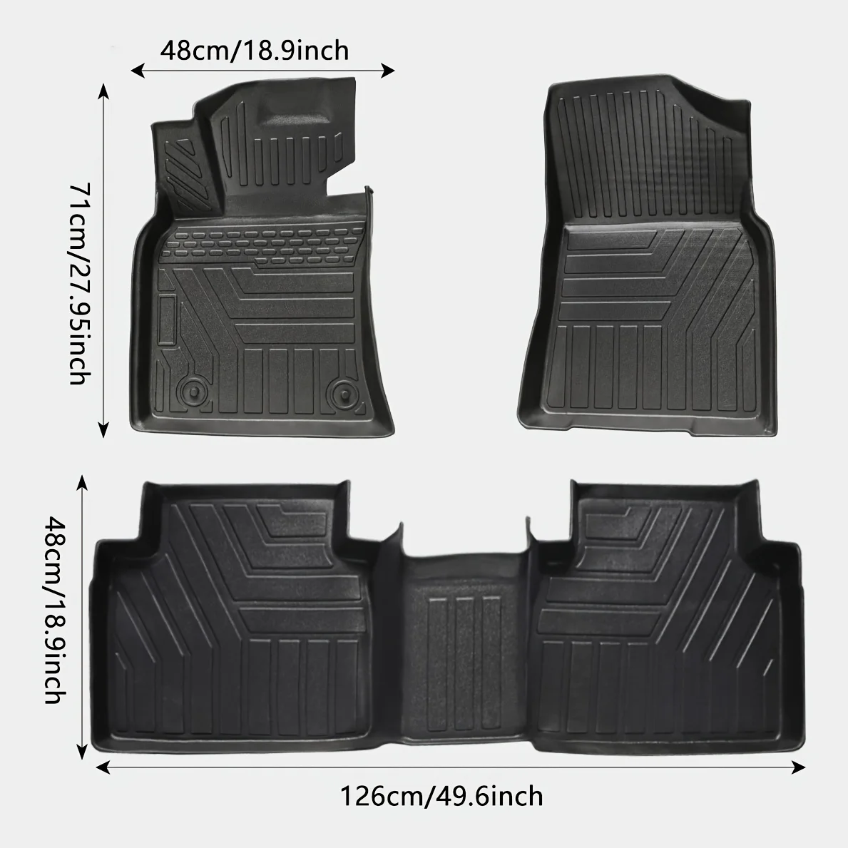친환경 유니버설 자동차 바닥 매트 - 방수 논슬립 쉬운 청소 매트 캠리 2006-2011용