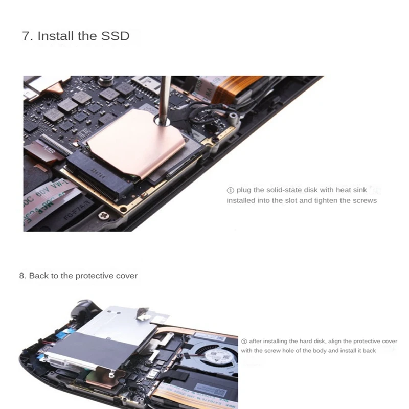 HFES M.2 2230 SSD Heatsink M2 Nvme Solid-State Hard Disk Copper Radiator For 2230 SSD Heat Sink Game Console Thermal Pad