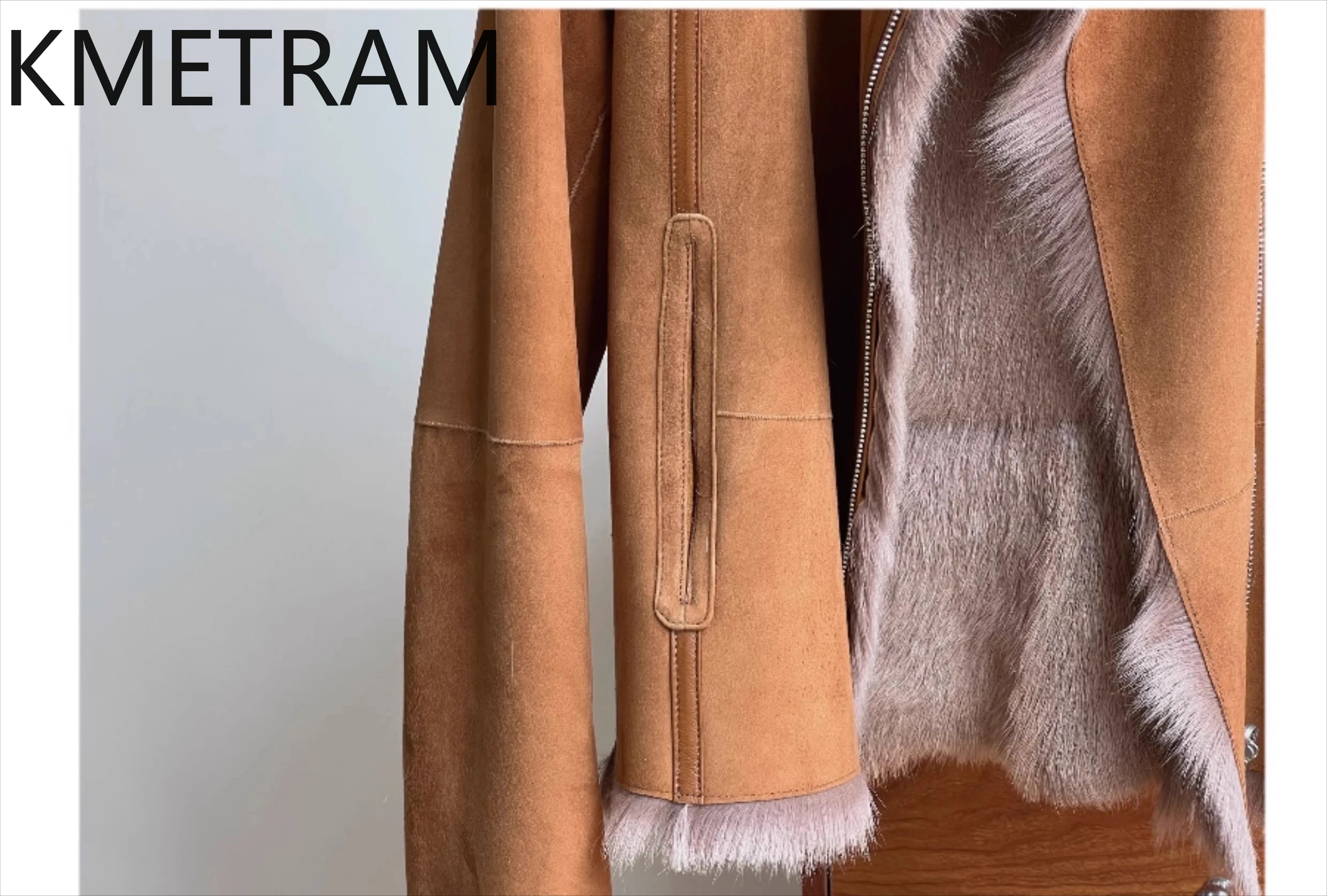 Kurtka damska z prawdziwej koziej skóry z wełną, krótkie futrzane kurtki, nowości 2025, płaszcze zimowe, odzież damska, шуба