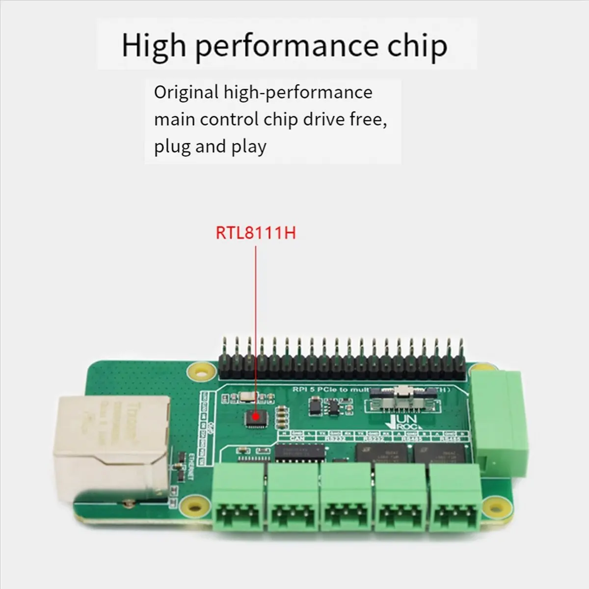 N86R For 5 PCIe to RJ45 Gigabit Ethernet Adapter Board CAN/RS485/RS232 Interface Plug and Play