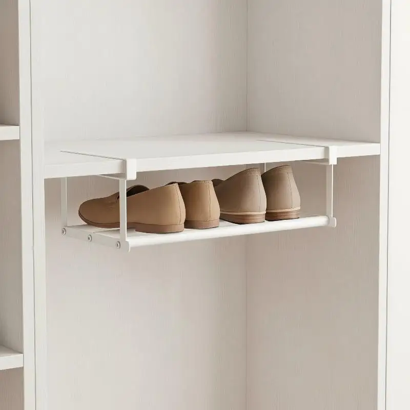 Adjustable Shoe Rack Space-Saving Layered Shoe Organizer Sturdy Storage Shelf for Home Entryway Closet Dorm Use