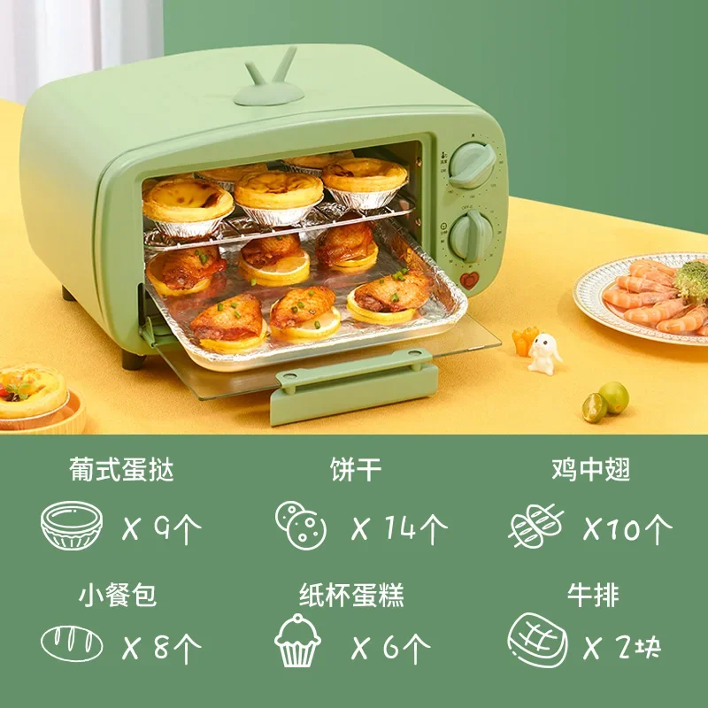 new 12L Electric Oven Household Small Mini Multifunctional Automatic Double Layer Cake Baker Intelligent Temperature Control