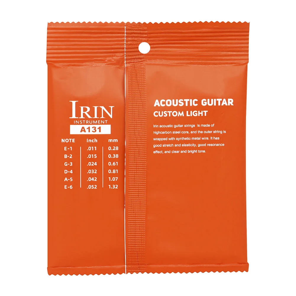 String Folk Guitar Strings 1 Set(6pcs) 14*11*1.1cm Easy To Push Down Resistant To Breakage Resonant And Rich Tone