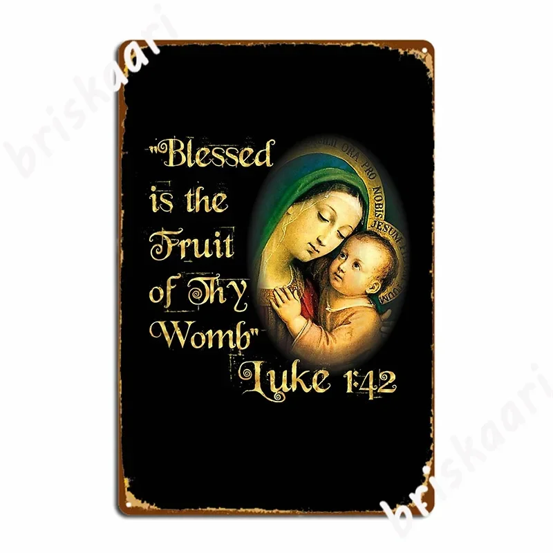 Our Lady Virgin Hail Mary And Jesus Prayer Metal Sign Mural Painting Customize Wall Mural Kitchen Tin Sign Posters