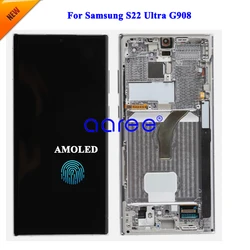 6.67' AMOMLED OLED LCD Screen For Samsung S22 Ultra 5G LCD For Samsung S22 Ultra S908 LCD Screen Touch Digitizer Assembly