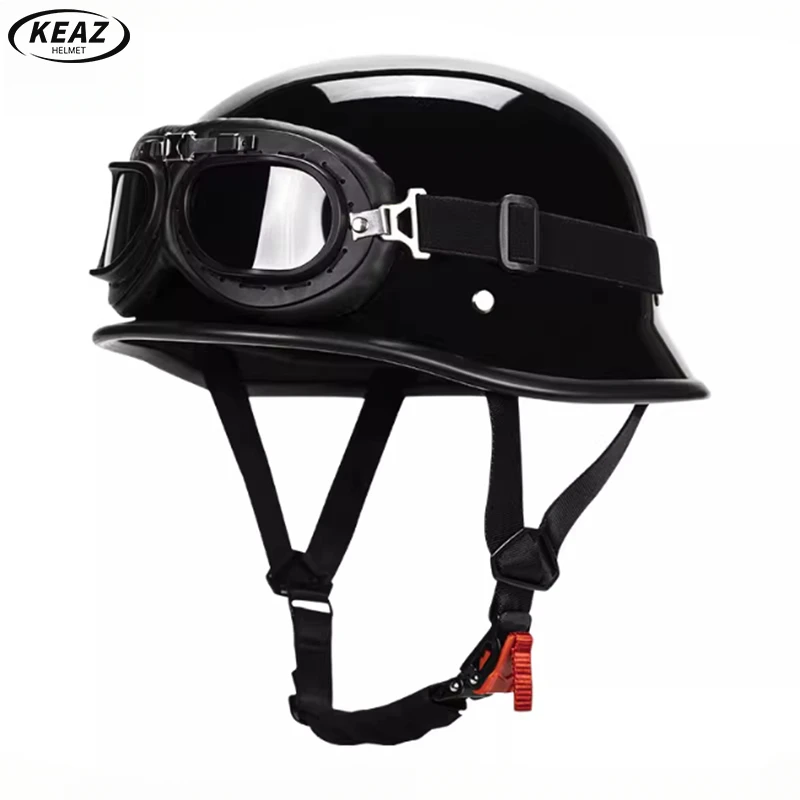 

Best Selling Motorcycle Half Face Helmet Retro Look with Modern Safety Features and Quick Release Chin Strap for Urban Commuters