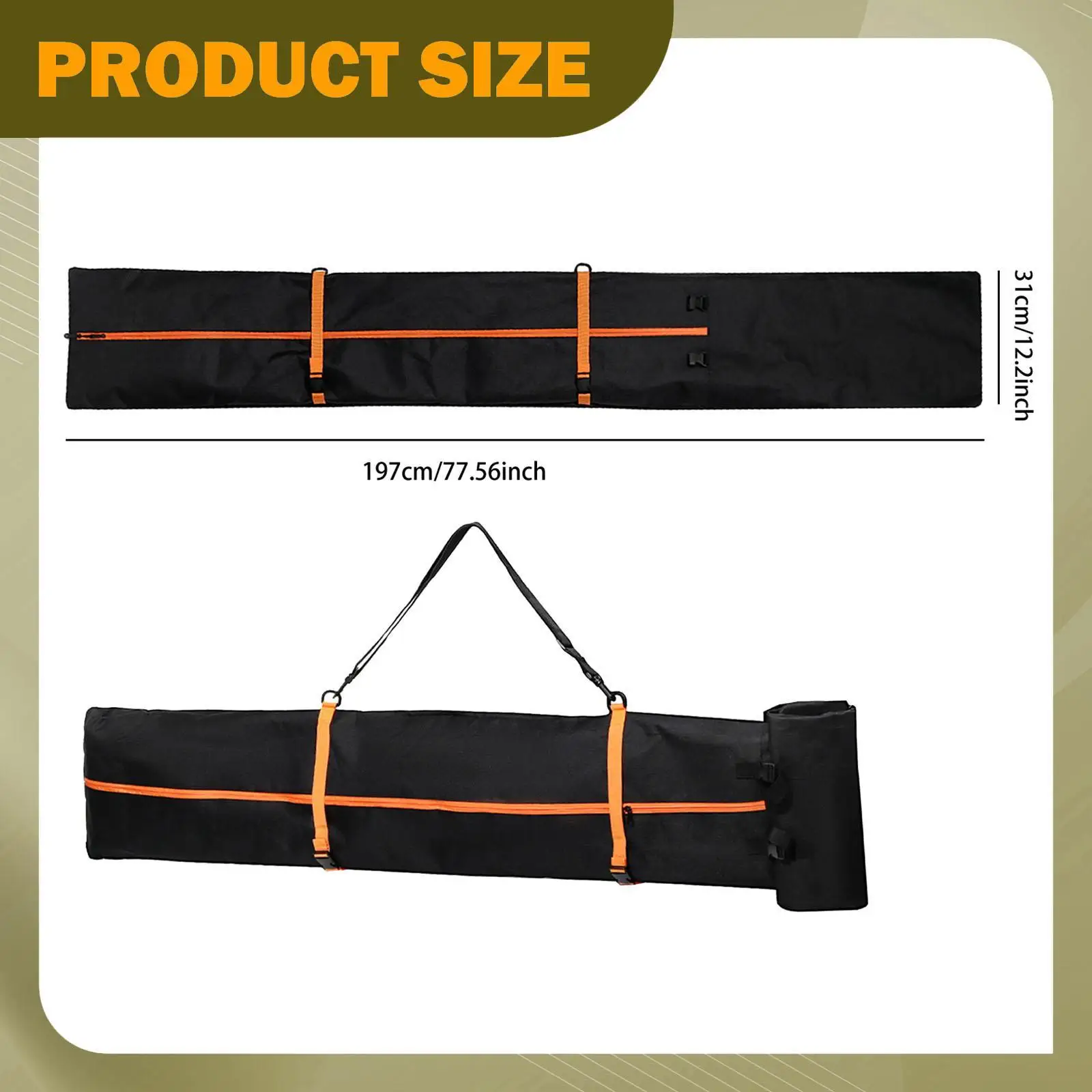 

Durable Ski Bag Snowboard Pouch Oxford Material Winter Equipment Storage Case for Air Travel and Skiing