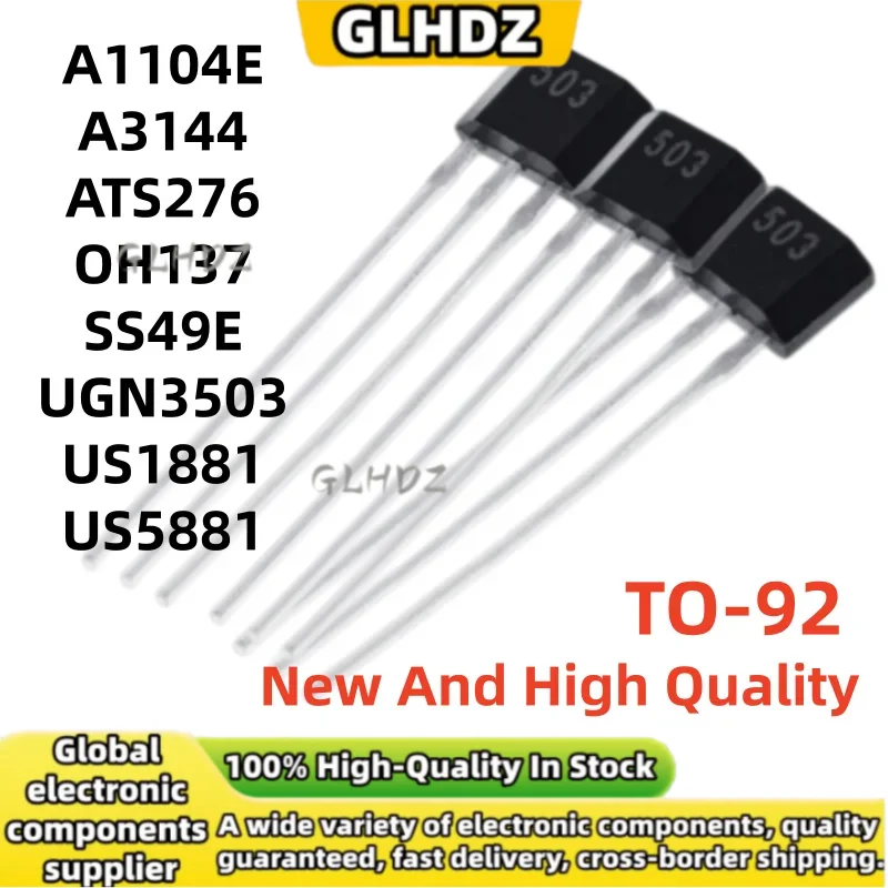 High Quality 10PCS/LOT A1104E A3144 ATS276 OH137 SS49E UGN3503 US1881 US5881 TO-92 In Stock