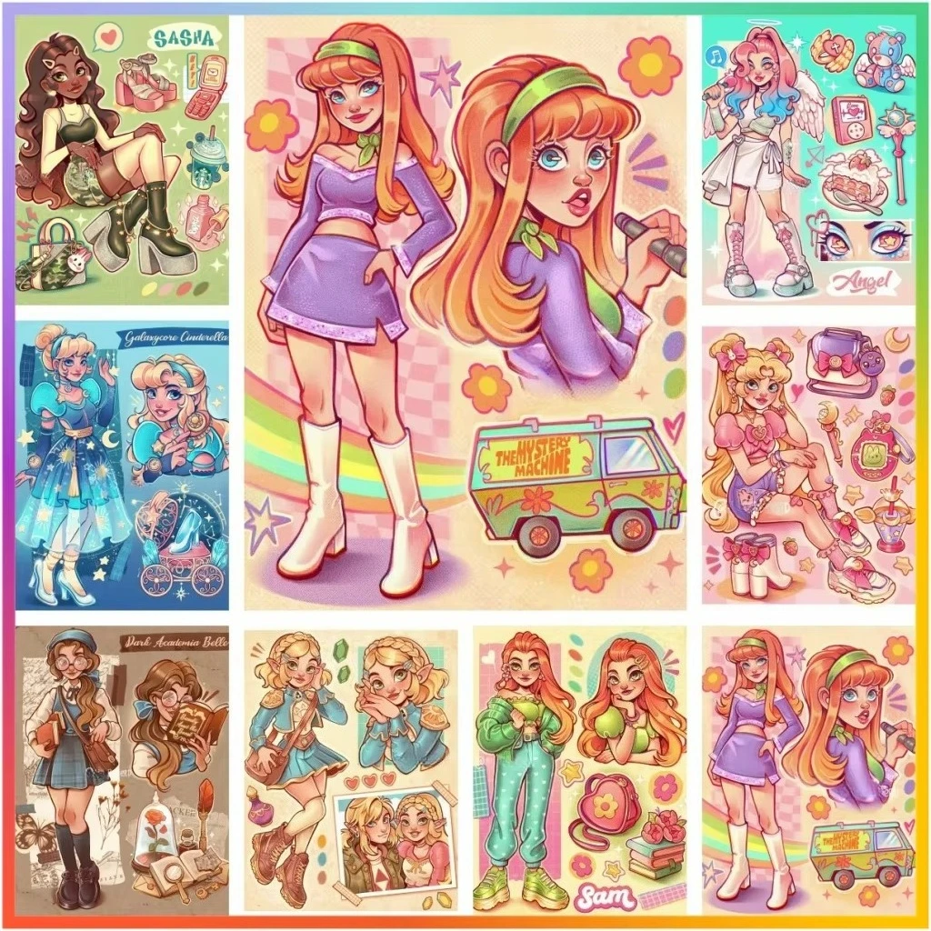 Prinzessin Cartoon Anime Kreuzstich Diamant-Malerei Muster Künstliches Mosaik Stickerei Wanddekoration 5D DIY Kunst Neue Pixel