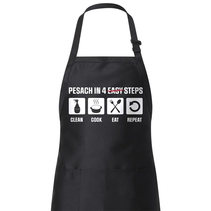 Seder cooking baking black Apron Jewish Holiday Passover Pesach Kitchen home decoration sign mom wife Hostess Present chef gift