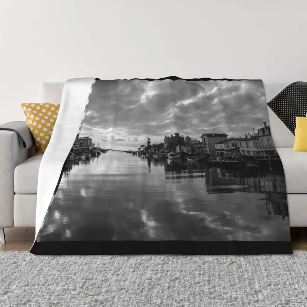 ميناء غراو دو روي فرنسا رمي بطانية تأثيري أنيمي أريكة عملاقة لينة منقوشة لطيف منقوشة البطانيات #2