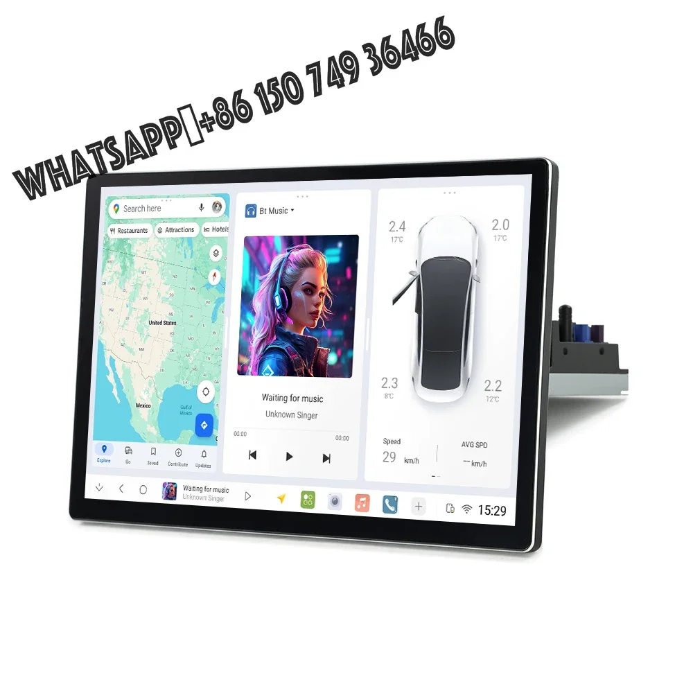 

New 13 Inch MEKEDE DUDU7 Auto GPS DSP RDS Car-play Single Spindle Rotary Unit Android for toyota Honda VW Hyundai Nissan