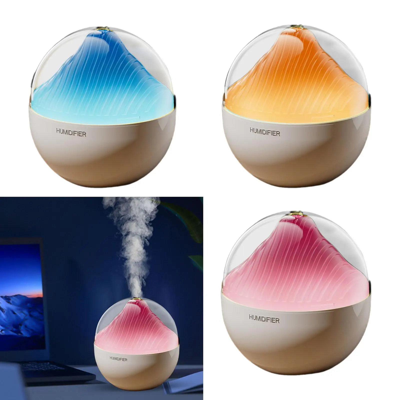 Umidificador para quarto ajustável versátil 400ml umidificador de mesa umidificador pessoal para escritório dormitórios berçário quarto yoga casa