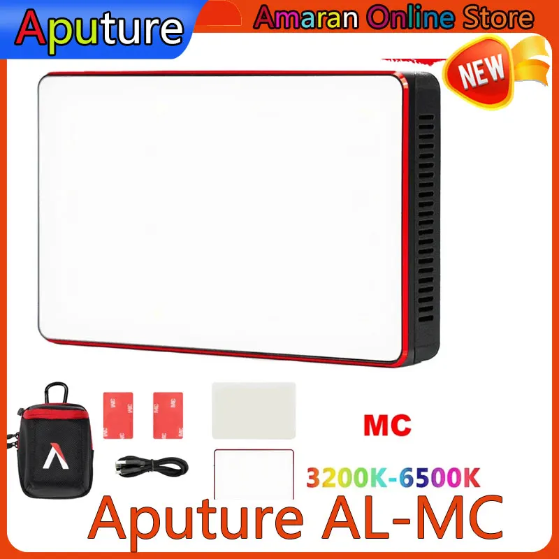 

Aputure AL-MC Portable LED Light 3200K-6500K mini RGB light with HSI/CCT/FX Lighting Modes Video Photography Lighting New