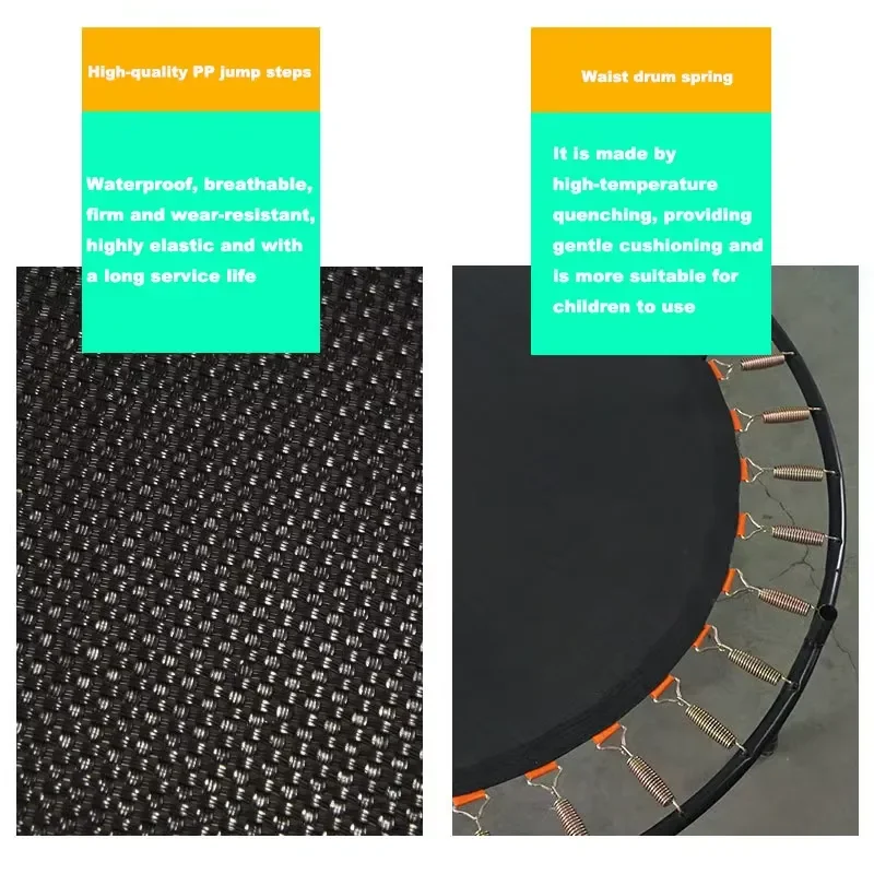 Large Outdoor Steel Trampoline with Protective Net for Kids and Adults Durable Multiple Sizes