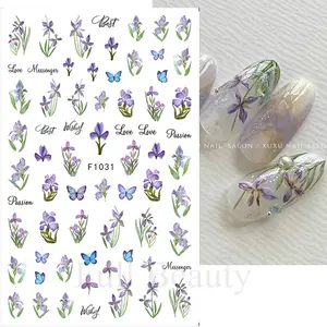 3d çıkartmalar tırnak sanat, çiçek, mor, çiçek, çiçek, kelebek, çıkartma, etiket, dövme, ayak, 6 Büyük satış, dövme tasarımı, iblis avcısı, - 2 numara