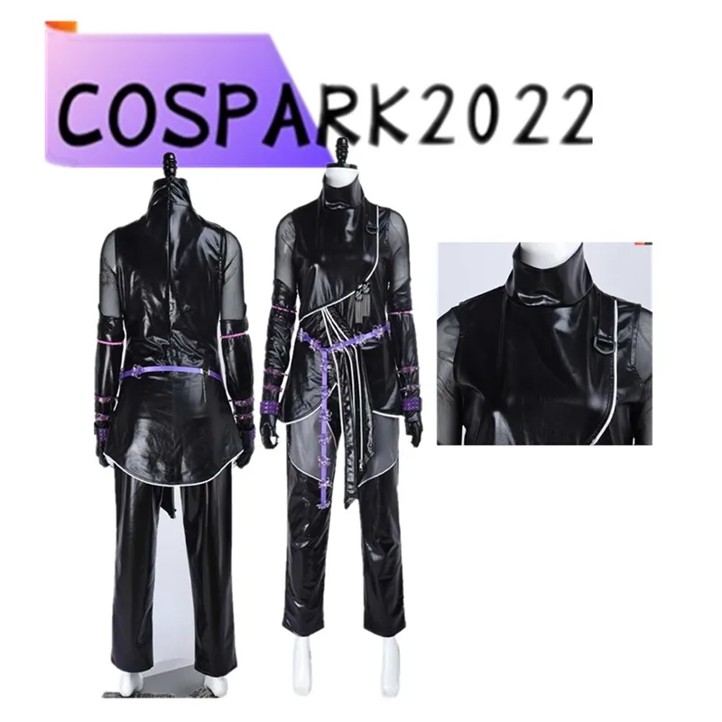 

Охотники Мира, карнавальный костюм демонов 2025, маскировка для взрослых и женщин, комбинезон с поясом, наряды на Хэллоуин, фэнтези, карнавальный костюм для вечеринки