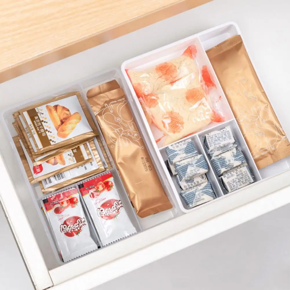 Home Supplies  Great Desk Drawer Stationary Storage Organizer Transparent Visible Storage Box Wide Application   for Office