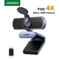 Cámara web 4K FHD 1080P de 8MP para PC, enfoque automático PDAF, micrófonos con cancelación de ruido AI duales, cámara web funciona con Zoom/expeciones/Google Meet