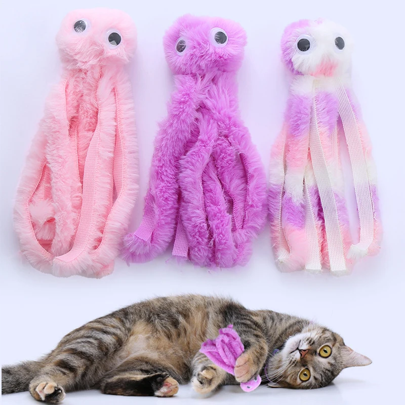 Cat toy Cute octopus plush toy bite resistant teeth interactive play pet supplies