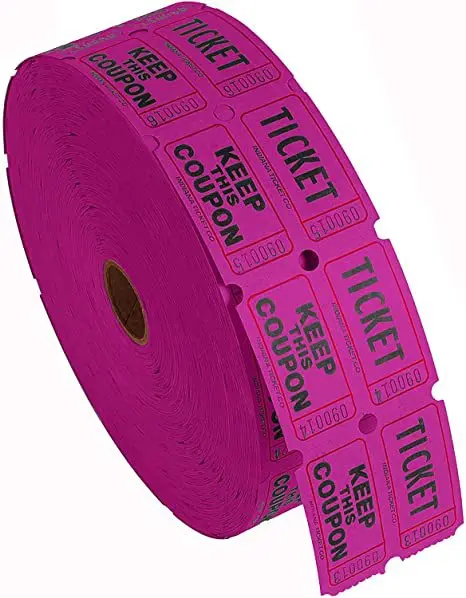 � Bunte, abreißbare Eintrittskarten, Großpackung 500 Stück Rolle, Event-Gutscheine, Coupon-Set, Verlosungs- und Lotterie-Tickets, Multipack – Detail 11