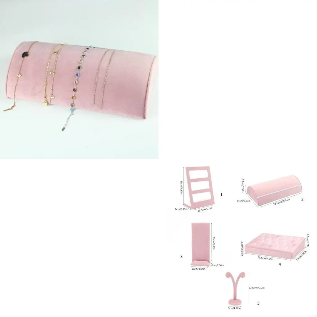 

Стильный розовый поднос для ювелирных изделий, модный держатель для витрины, держатель для сережек, органайзер для ожерелья, для