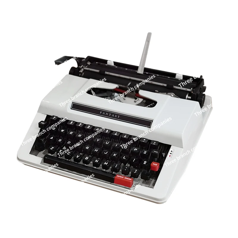 Typewriter Beige English Mechanical 1980S Normal Use Retro Literary Gifts Medieval Old Things