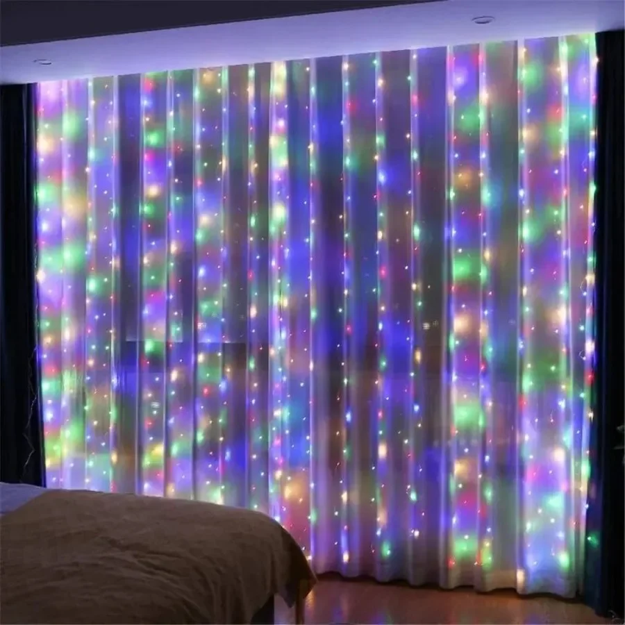 3/6m USB Festoon Remote Control Curtain LED String Lights Garland Fairy Garland Lights Christmas Decoration for Bedroom Home
