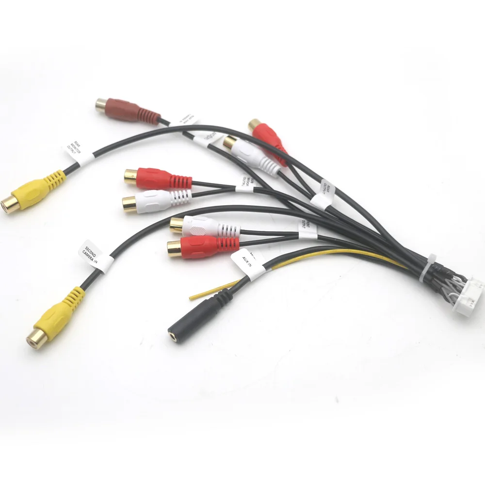 希少　RCA　UZ-1325 24pin carro áudio aux av câmera rca cabo chicote de fios para