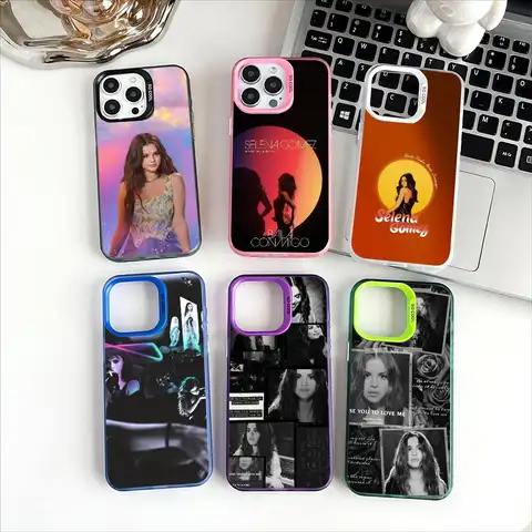 S-selena gomez cantor caso de telefone para iphone 11 12 13 14 15 16pro max plus proteger chapeamento capa de telefone