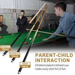 Billiards Cue Children's/Adult's Pool Stick Whitewood Rear Fork Design 1/2 Split Suitable for Home Bar Accurate Straight Enhance