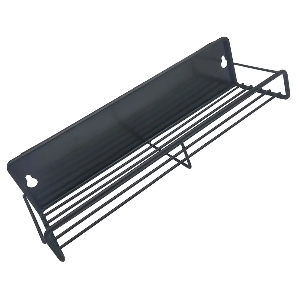 

Magnetic Spice Rack Small Size Safe Resistance Hollow Design Rounded Corners Kitchen Organizer Carbon Steel Shelf