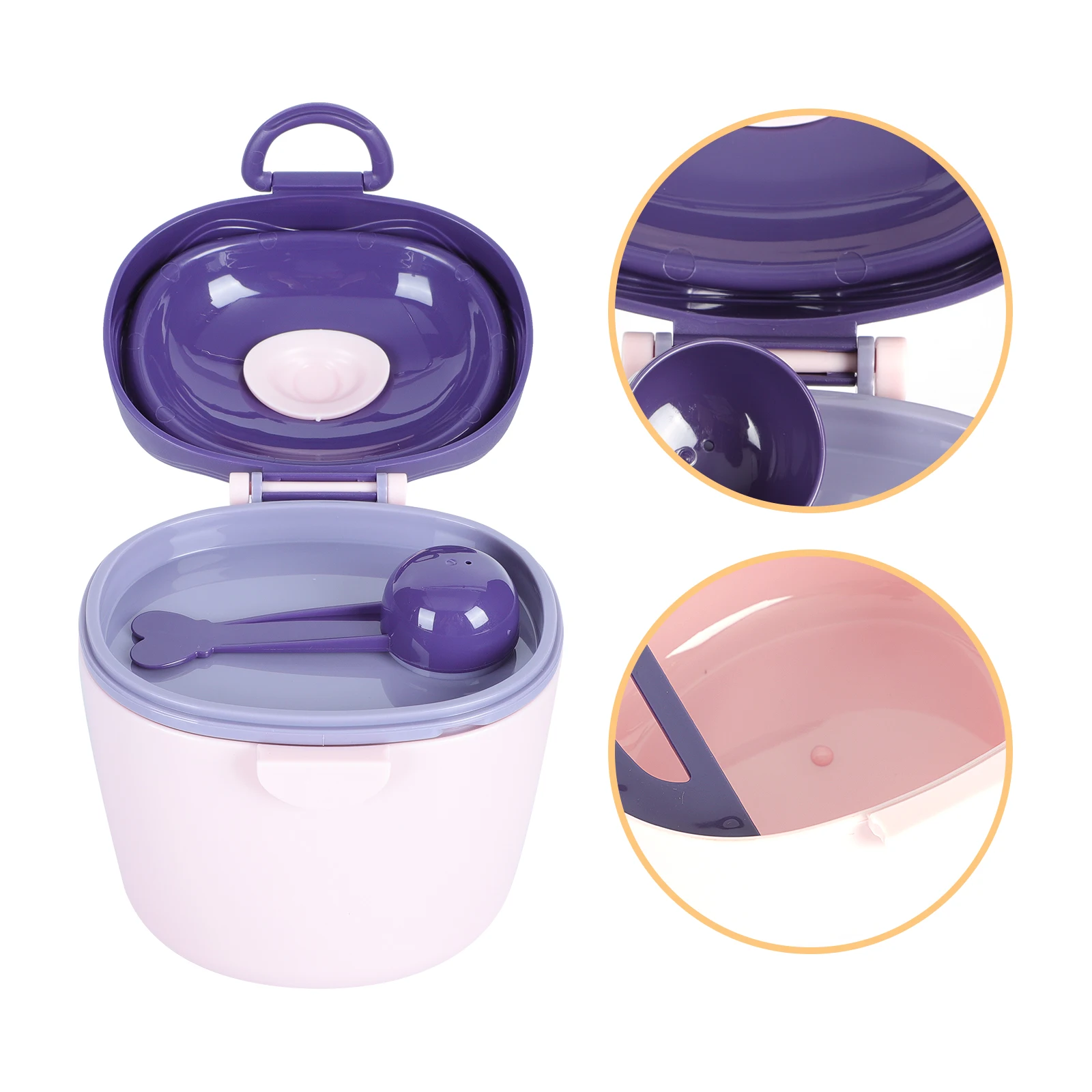 

Portable Baby Food Storage Container 500Ml Moisture-Proof Double-Layer Seal Leakproof Lightweight Travel Milk Powder Organizer